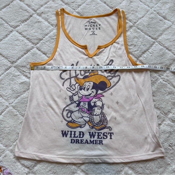 Disney | Mickey Mouse "Howdy" Tank Top and Shorts Pajama Set | Size 8-10 - Picture 7 of 12